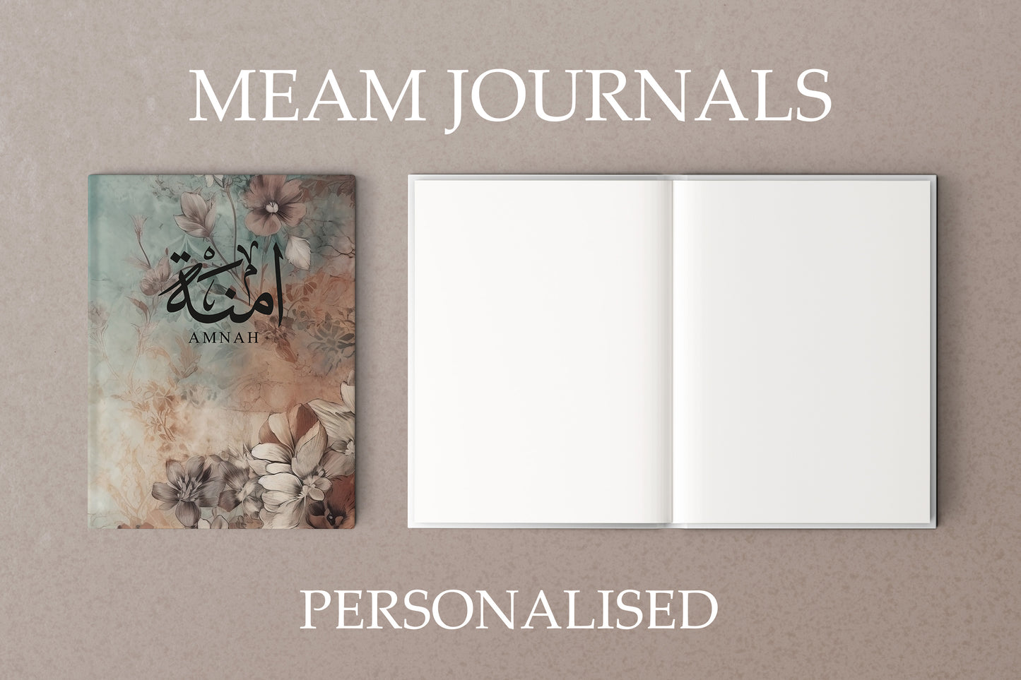 Personalised Arabic Hardback Journal Vintage Design