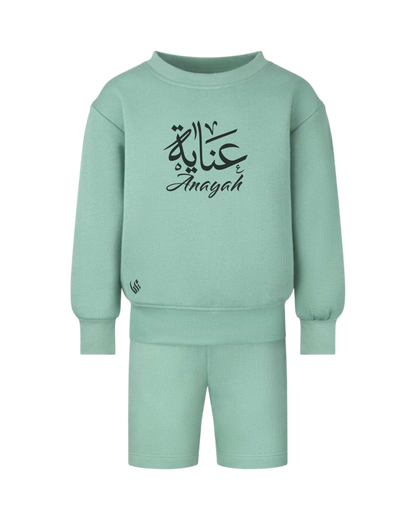 Personalised Arabic Oversized Sweatshirt & Short Set