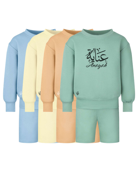 Personalised Arabic Oversized Sweatshirt & Short Set