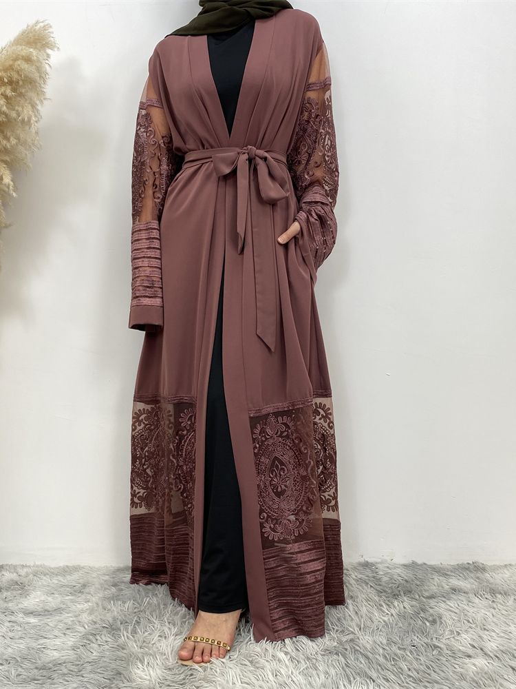 *PRE-ORDER* Modest Ramadan Eid Lacey Abaya (More Colours)