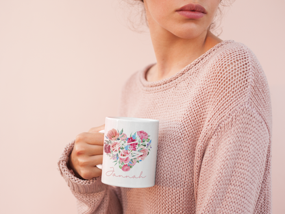 Personalised love Heart Arabic Mug