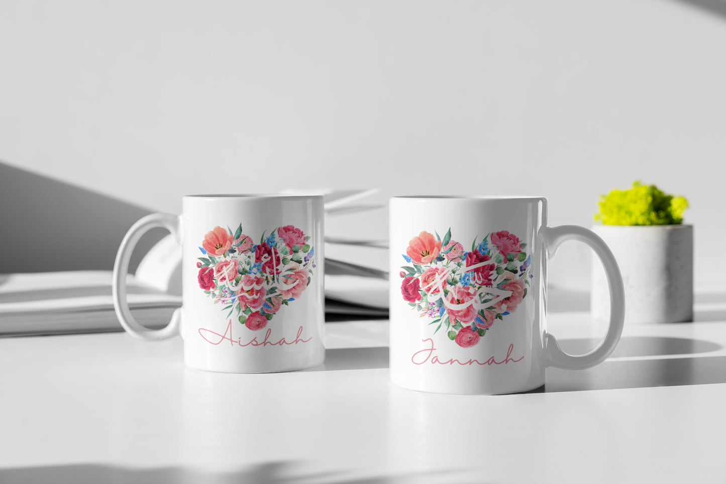 Personalised love Heart Arabic Mug