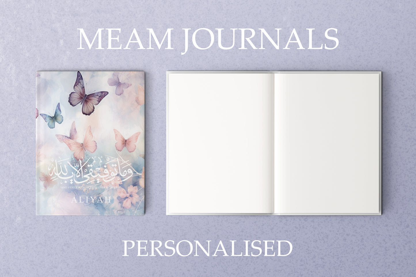 Personalised Arabic Hardback Journal Butterfly