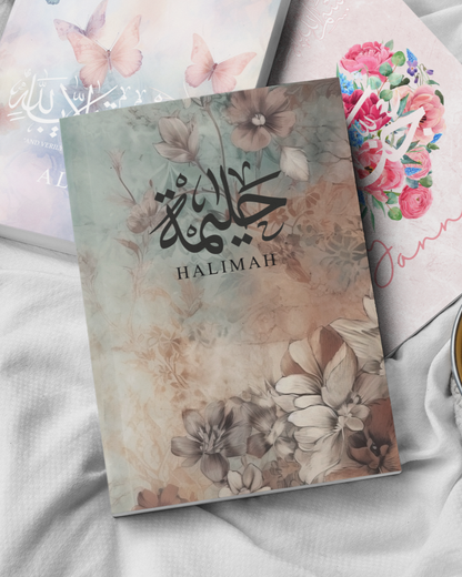 Personalised Arabic Hardback Journal Vintage Design