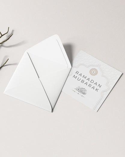 Luxury Ramadan Mubarak Geometric Greeting Card