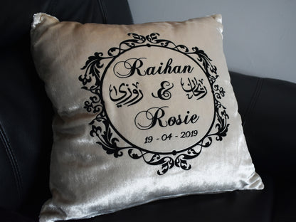 Custom Love-Couple Ornament Pillow Case (More Colours Available)