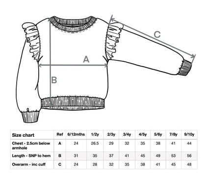 Custom WARM TAUPE Girls Arabic Frilled Sweatshirt