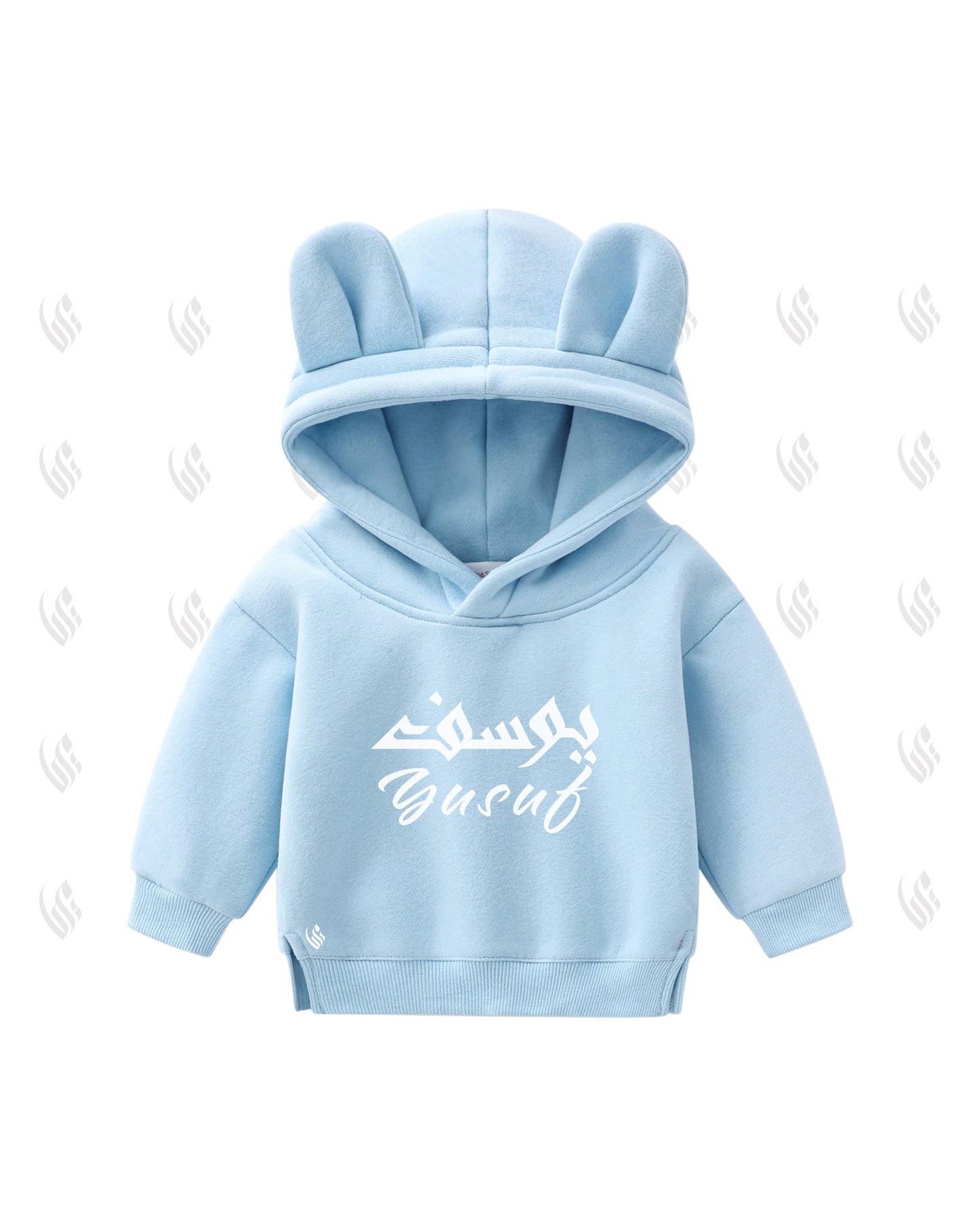 Personalised Bear Ear Pastel Hoodie