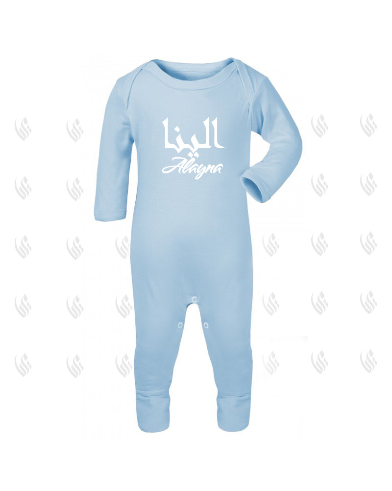 Custom DUSTY BLUE Baby Romper