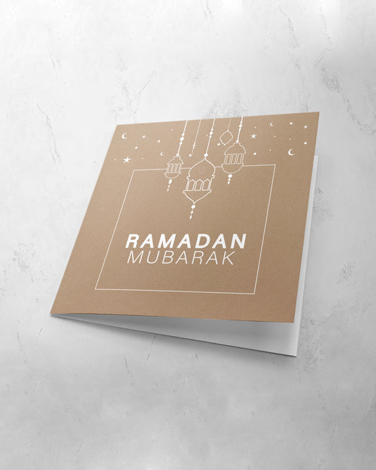 Luxury Ramadan Mubarak Lantern Greeting Card