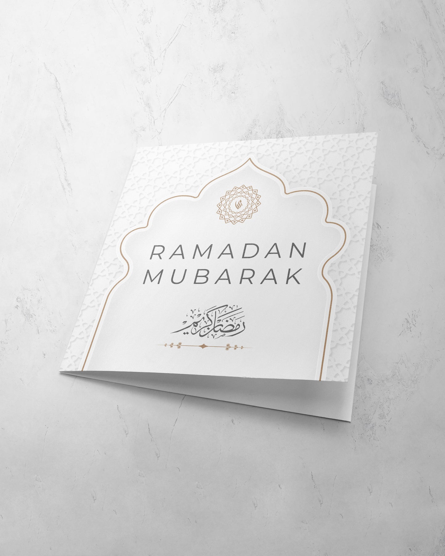 Luxury Ramadan Mubarak Geometric Greeting Card