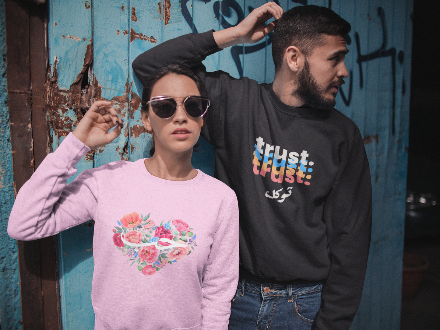 Floral Love Heart Hubb Sweatshirt