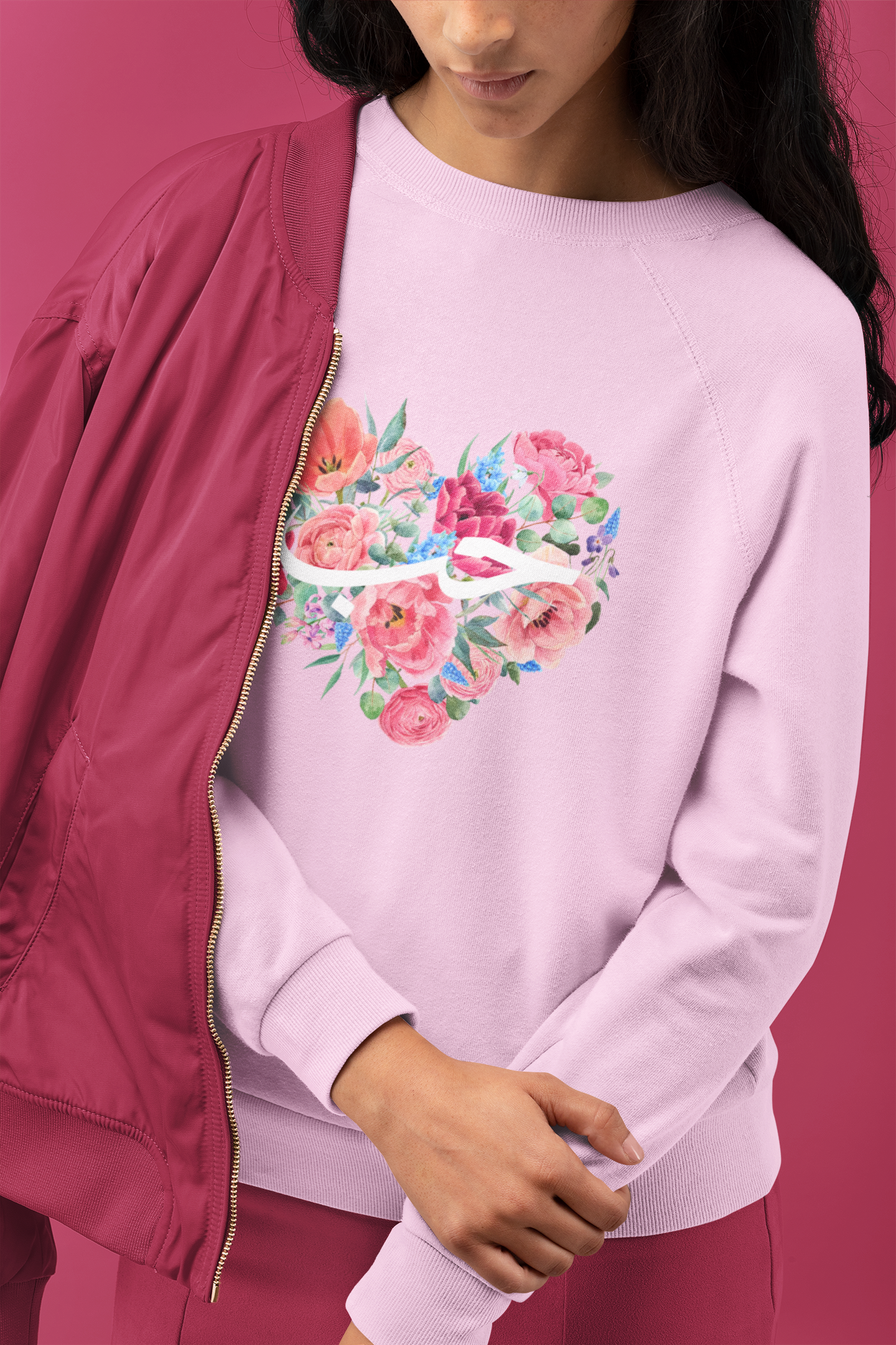 Floral Love Heart Hubb Sweatshirt