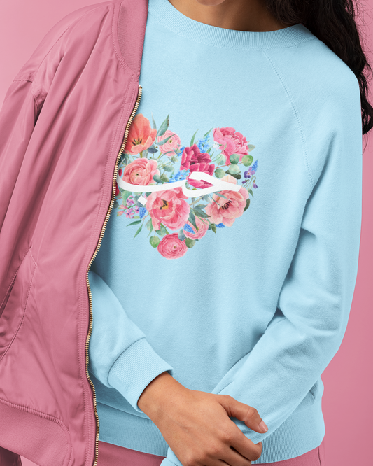 Floral Love Heart Hubb Sweatshirt