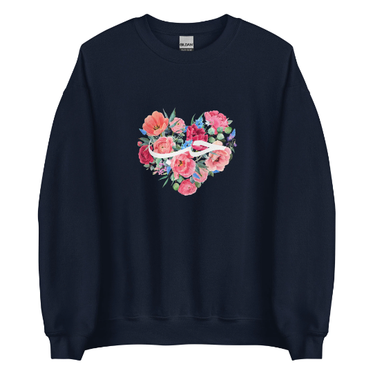 Floral Love Heart Hubb Sweatshirt