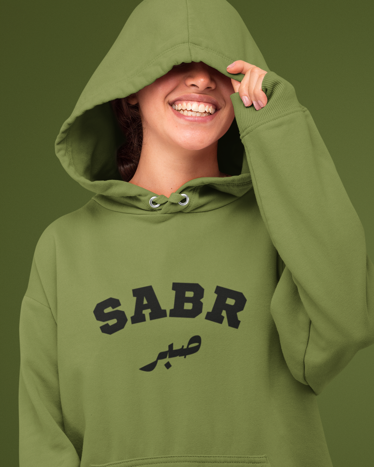 Sabr Adult Hoodie-Black Design