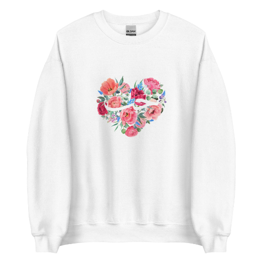 Floral Love Heart Hubb Sweatshirt